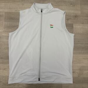 Peter Millar Crown Sport Galway Vest Mens XL Gray Full Zip Golf LACC Wicking
